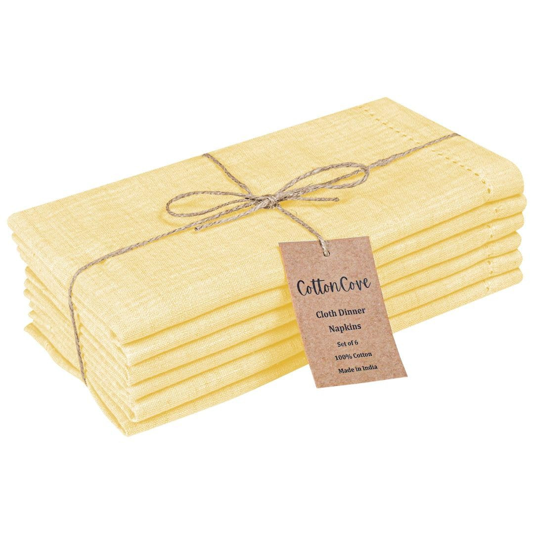Cloth Dinner Napkins 100% Cotton Set of 6 - Soft Durable Washable - Ideal for Farmhouse Parties W... | Amazon (US)