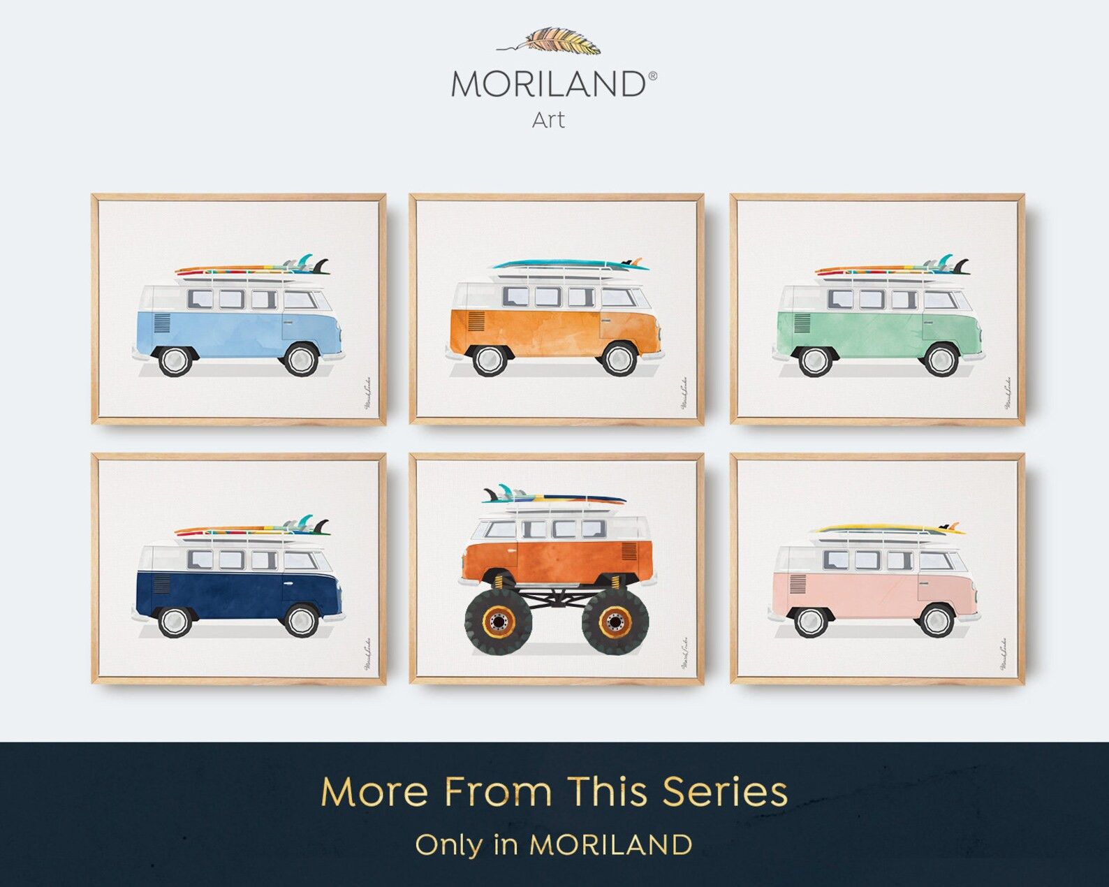 One Line Art Drawing Print, Classic Van with Surfboard, Printable Boy Bedroom Print, Transportati... | Etsy (US)