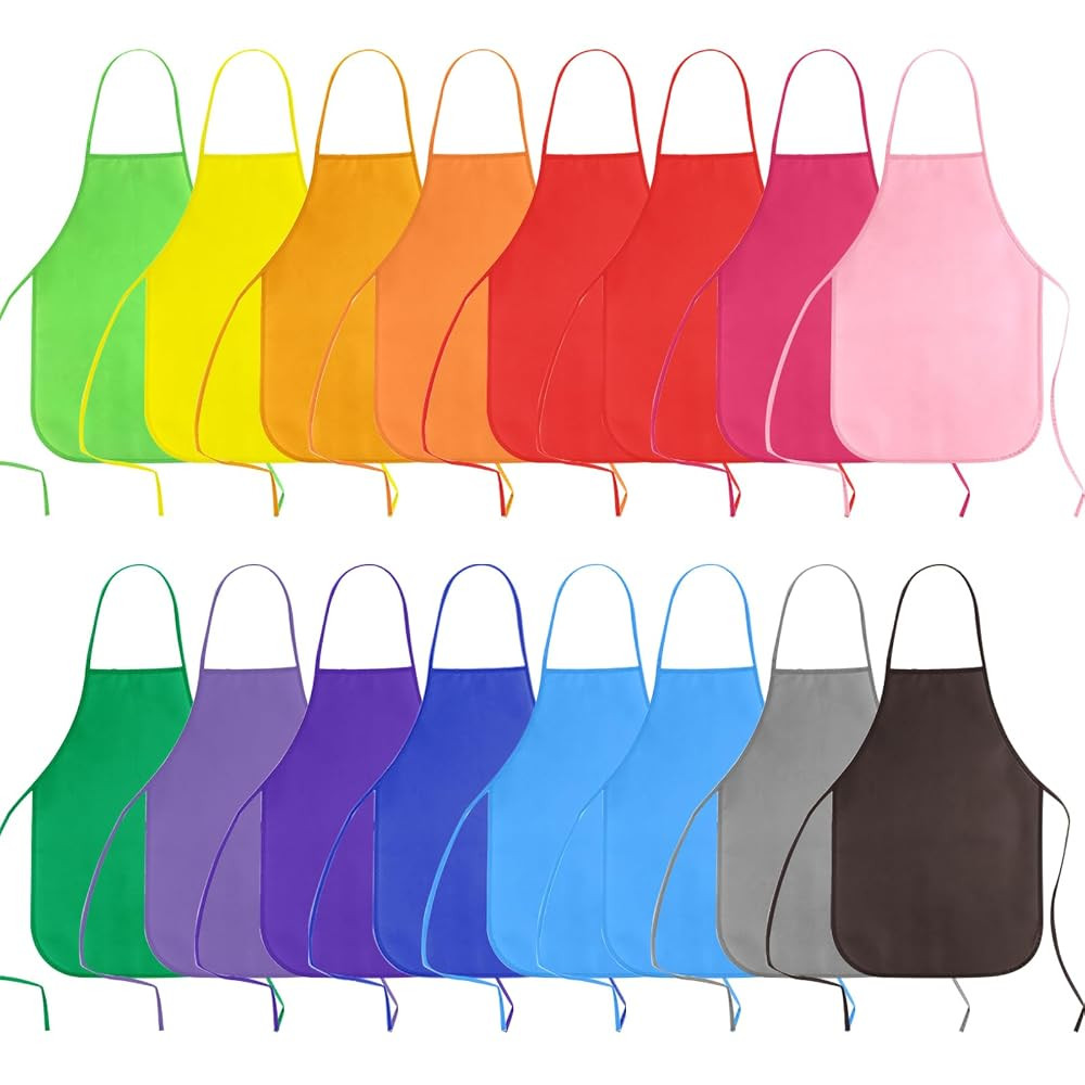 KUUQA 16/24/30/36/40Pcs Kids Apron Painting Aprons for Kids, Kids Paint Apron Art Smock for Class... | Amazon (US)