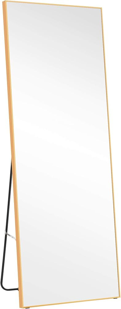 SONGMICS Full Length Mirror, 65 x 22 x 1.6 Inches, Floor Mirror, Free Standing or Wall Mounted, Vert | Amazon (US)