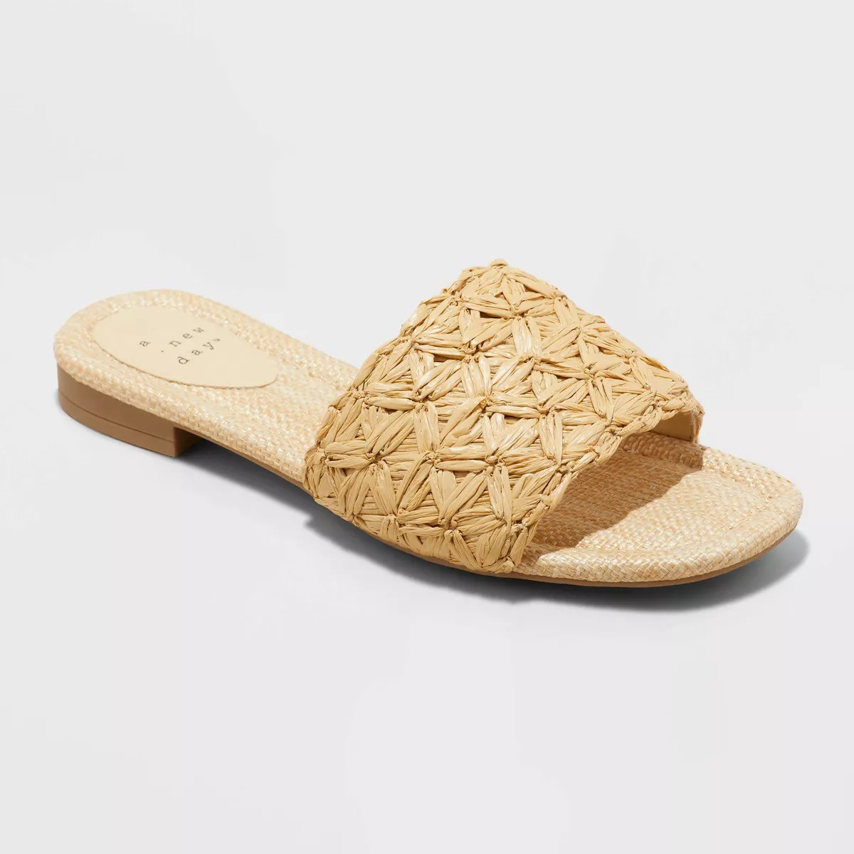 Women's Ariella Woven Raffia Slide Sandals with Memory Foam Insole - A New Day™ | Target