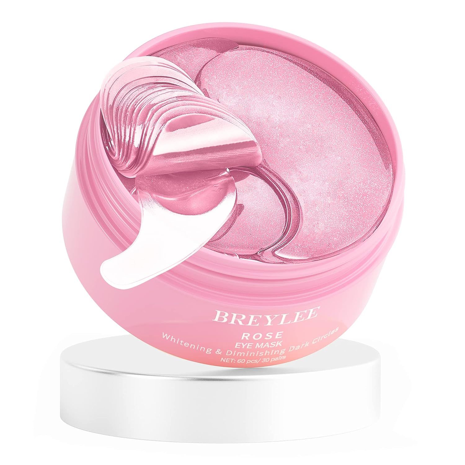 Amazon.com: BREYLEE Pink Rose Eye Mask– 60 Pcs - Puffy Eyes and Dark Circles Treatments – Loo... | Amazon (US)
