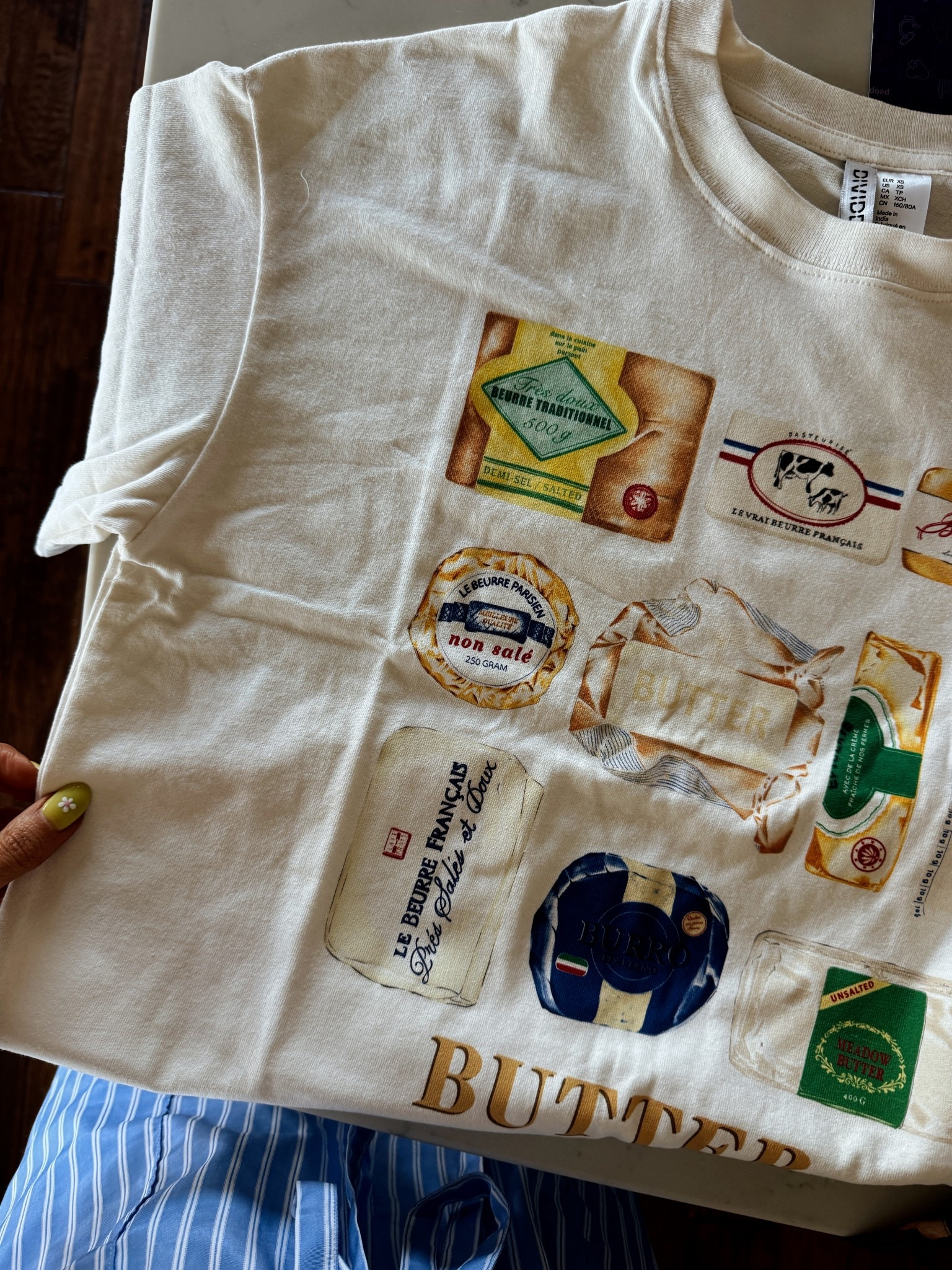 The cutest butter tee- under $20. Grabbed size Xs