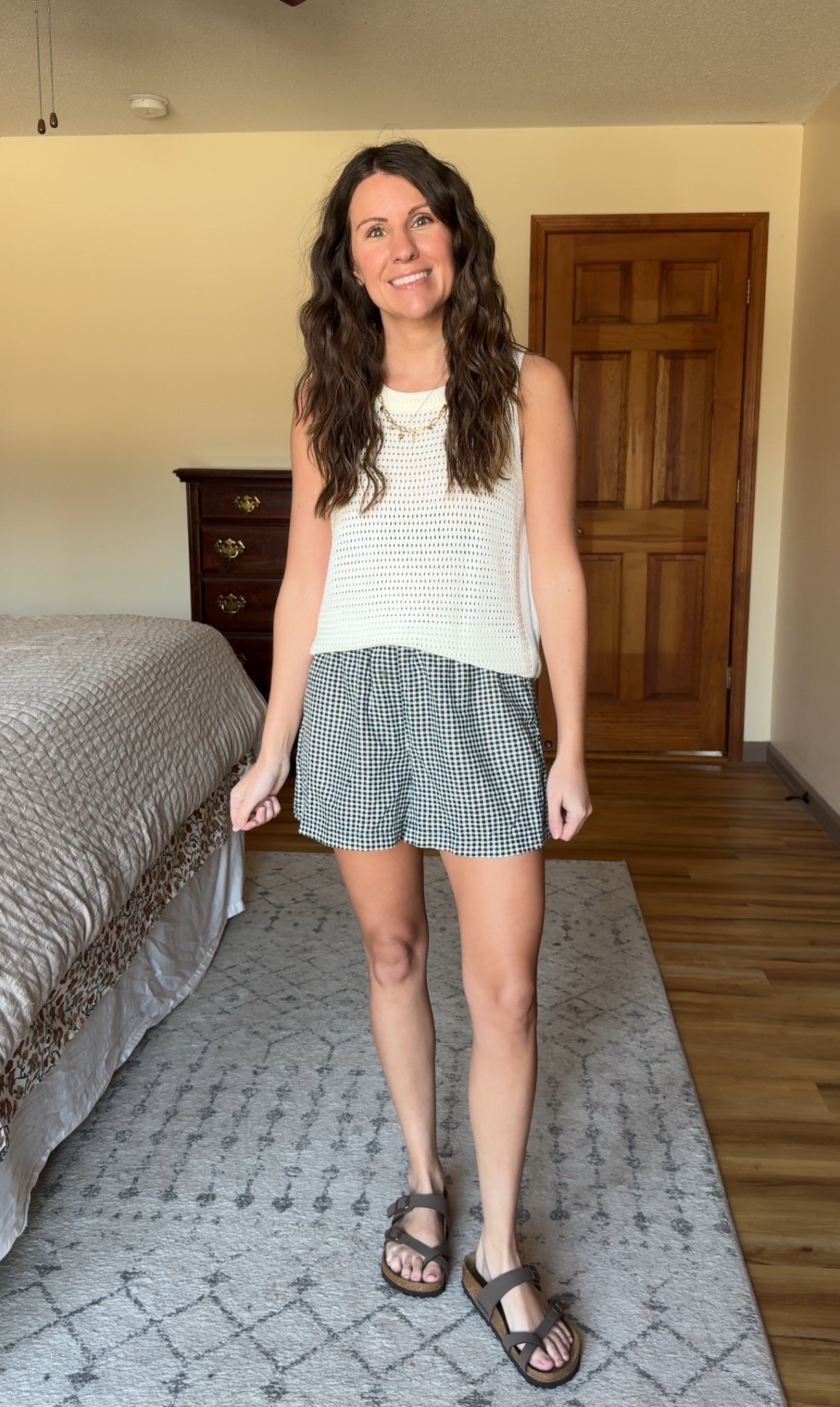 Small in the sweater tank and xs in my shorts (from last year, linked similar one!) my sandals are size 6

#LTKPetite #LTKgrwm #LTKTravel