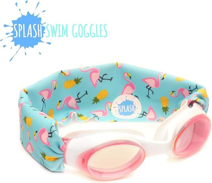Splash Swim Goggles - Flamingo Island - Fun, Fashionable, Comfortable - Fits Kids and Adults - Wo... | Amazon (US)