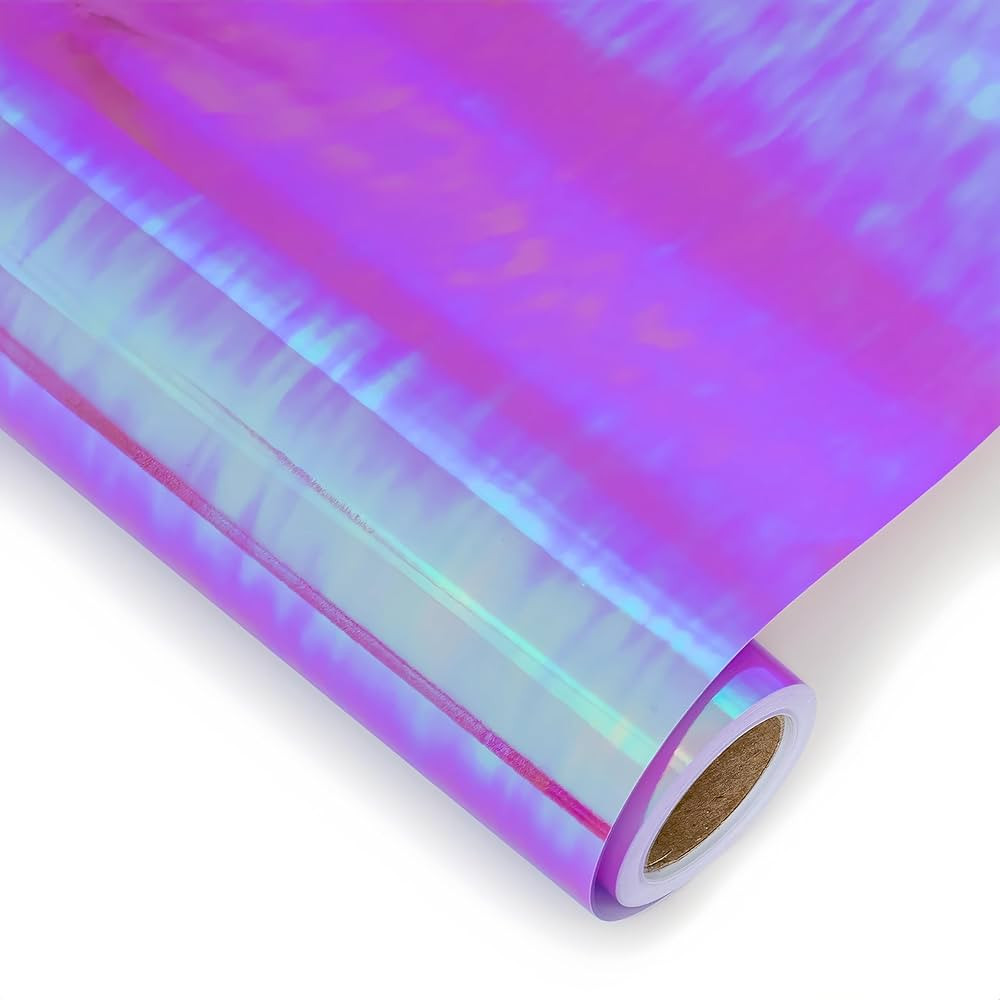 Burymento Holographic Iridescent Shiny Sparkle Metallic Shimmer Purple Wrapping Paper for Birthda... | Amazon (US)