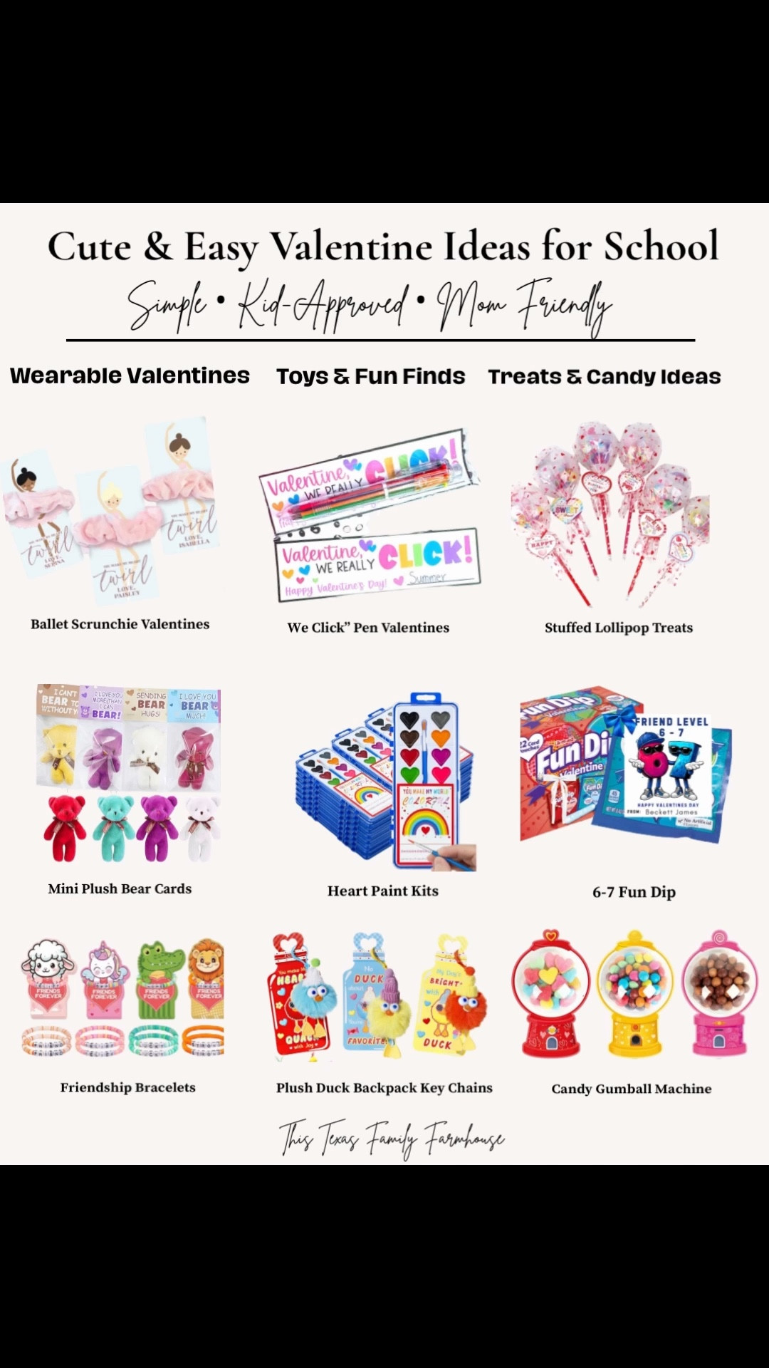 I rounded up cute, simple Valentine ideas for school that are:
✔ kid-approved
✔ low prep
✔ not over-the-top
✔ actually doable for busy moms

Save this for later! 

#amazonfinds #etsy #valentinesday 

#LTKSeasonal #LTKValentine #LTKKids