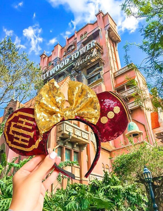 Tower of Terror Ears | Mouse Headband | Sequin Ears | Disney Headband | Disney Parks | Hollywood ... | Etsy (US)