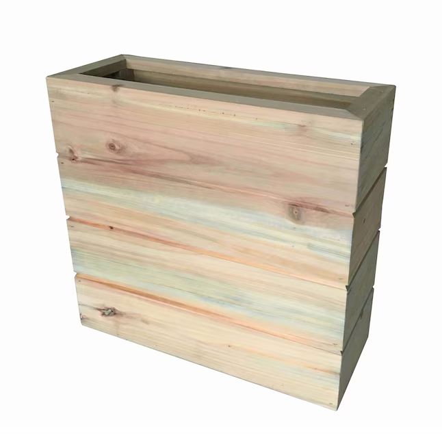 Style Selections 21-in W x 19.75-in H Brown Wood Traditional Indoor/Outdoor Deck Box Planter | Lowe's