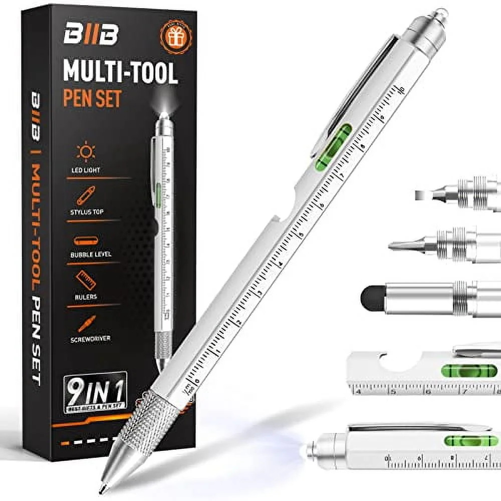 BIIB Stocking Stuffers Gifts for Men, 9 in 1 Multitool Pen, Cool Gadgets for Men Gifts, Gifts for... | Walmart (US)