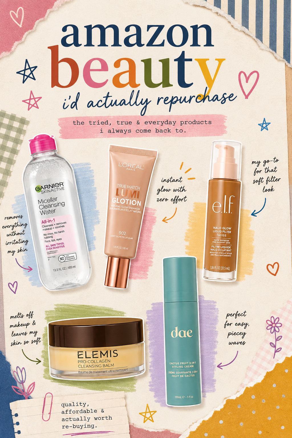 Amazon beauty I’d actually repurchase 💄✨ These are the tried-and-true products that have earned a spot in my routine — from everyday makeup staples to skincare + hair products I keep reaching for. Affordable, GOOD, and absolutely worth buying again. 🤍 #amazonbeauty #beautyfavorites #amazonfinds #makeupfavorites #haircarefavorites 

 #LTKdayinmylife #LTKmorningroutine #LTKBeauty