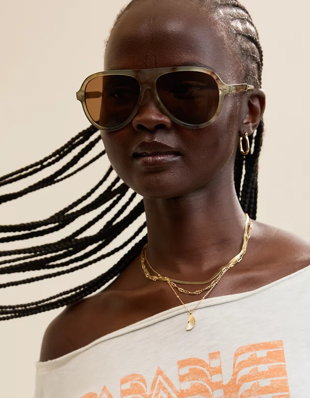 Aerie Chunky Aviator Sunglasses | Aerie