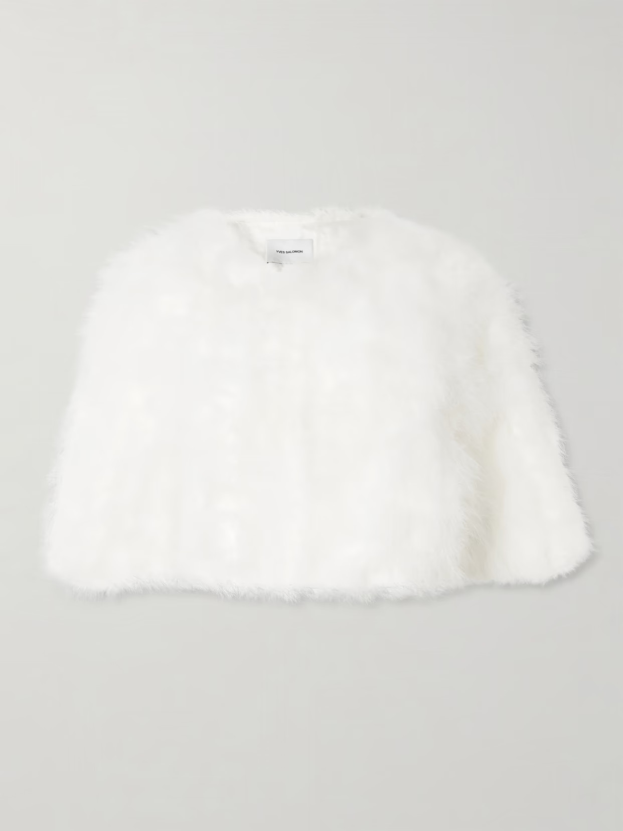 Yves Salomon - Cropped Feather Jacket - White | NET-A-PORTER (US)