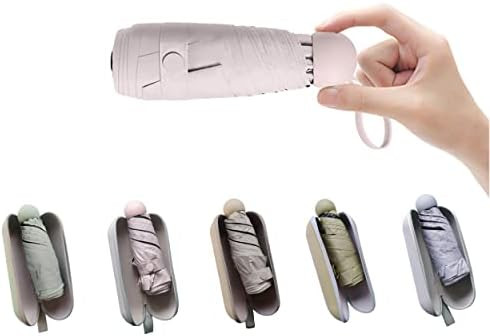 Travel Mini Umbrella for Purse With Case-Small Compact UV Umbrella Protection Sun-Lightweight Tiny P | Amazon (US)