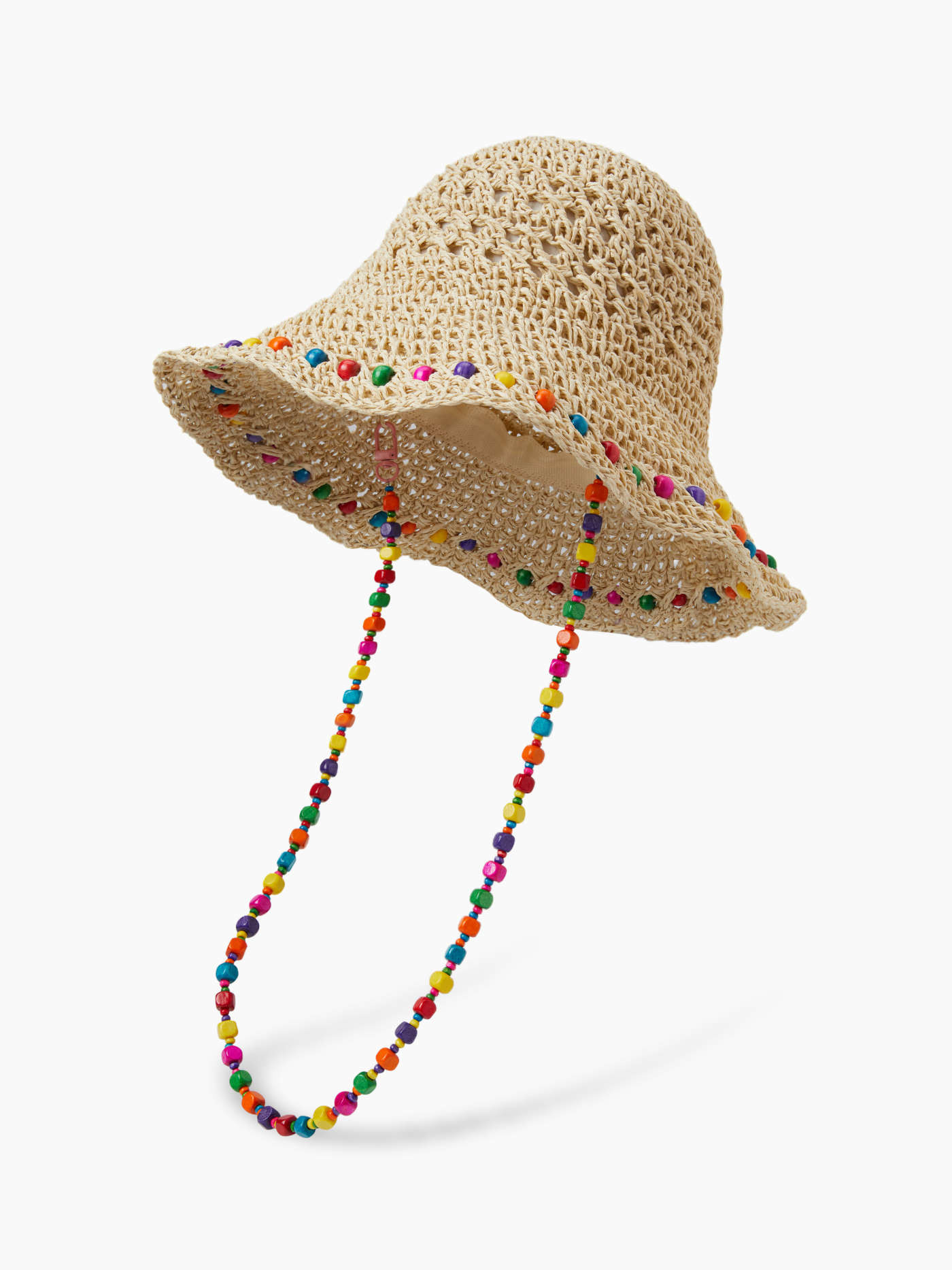 COLORFUL BEAD LACE-UP STRAW HAT... | Cider