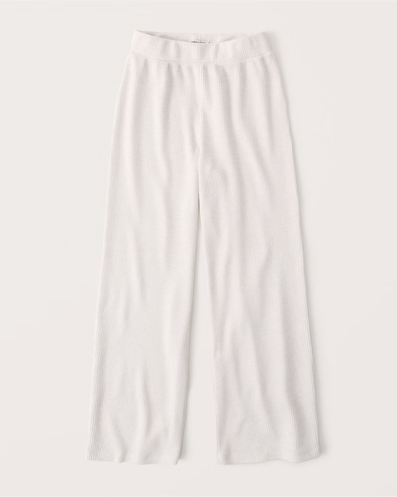 Waffle Lounge Wide Leg Pants | Abercrombie & Fitch (US)