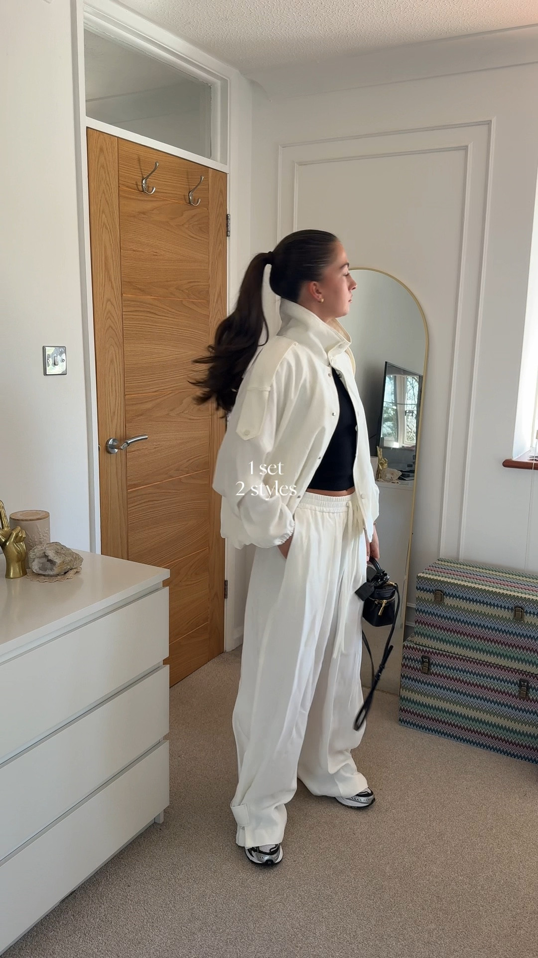 1 set 2 styles - everyday chic - evening chic - white tracksuit - white funnel neck - flowy trousers 

#LTKspring #LTKuk #LTKstyletip