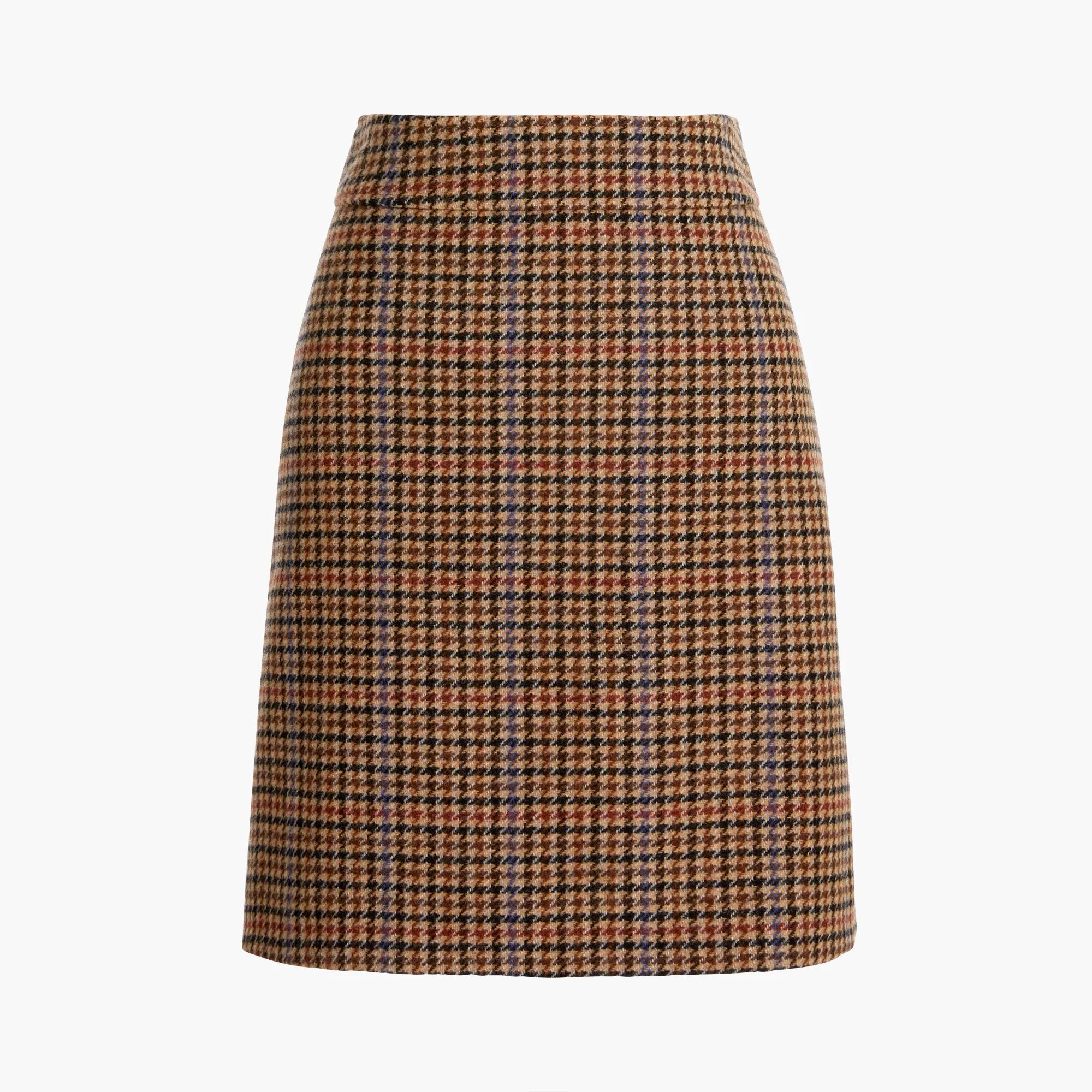 Wool-blend mini skirt in houndstooth | J.Crew Factory