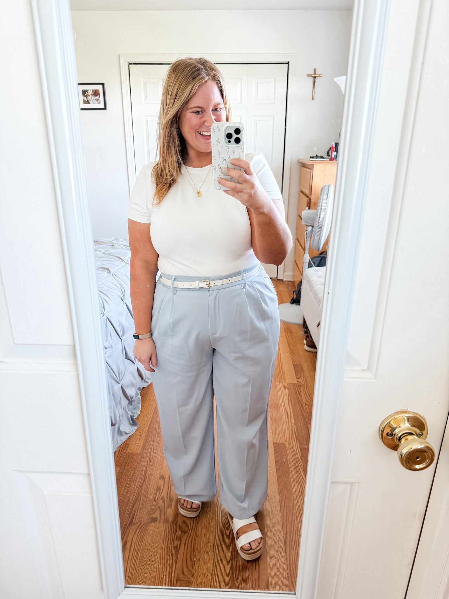 Wearing an XL short in my trouser pants and in my tee.  

#LTKWorkwear #LTKPetite #LTKMidsize