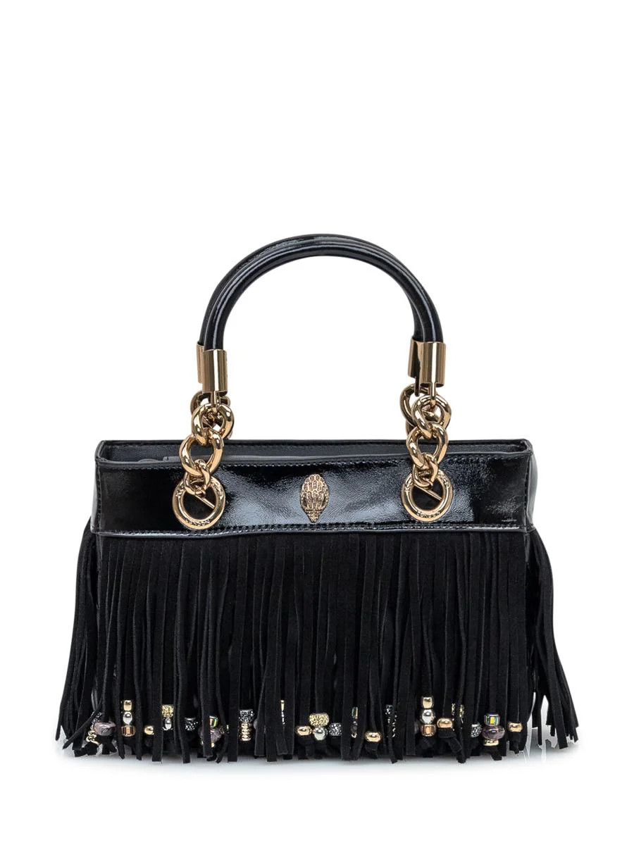 Kurt Geiger London Kurt Geiger Kensington Hand Bag With Fringes And Studs | Baltini