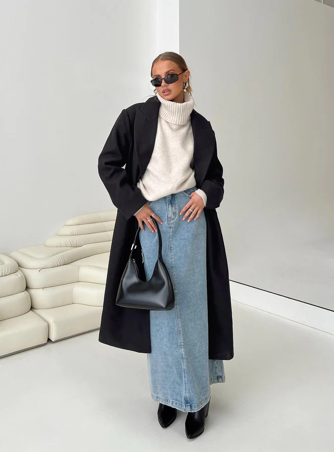 Olsen Coat Black | Princess Polly US