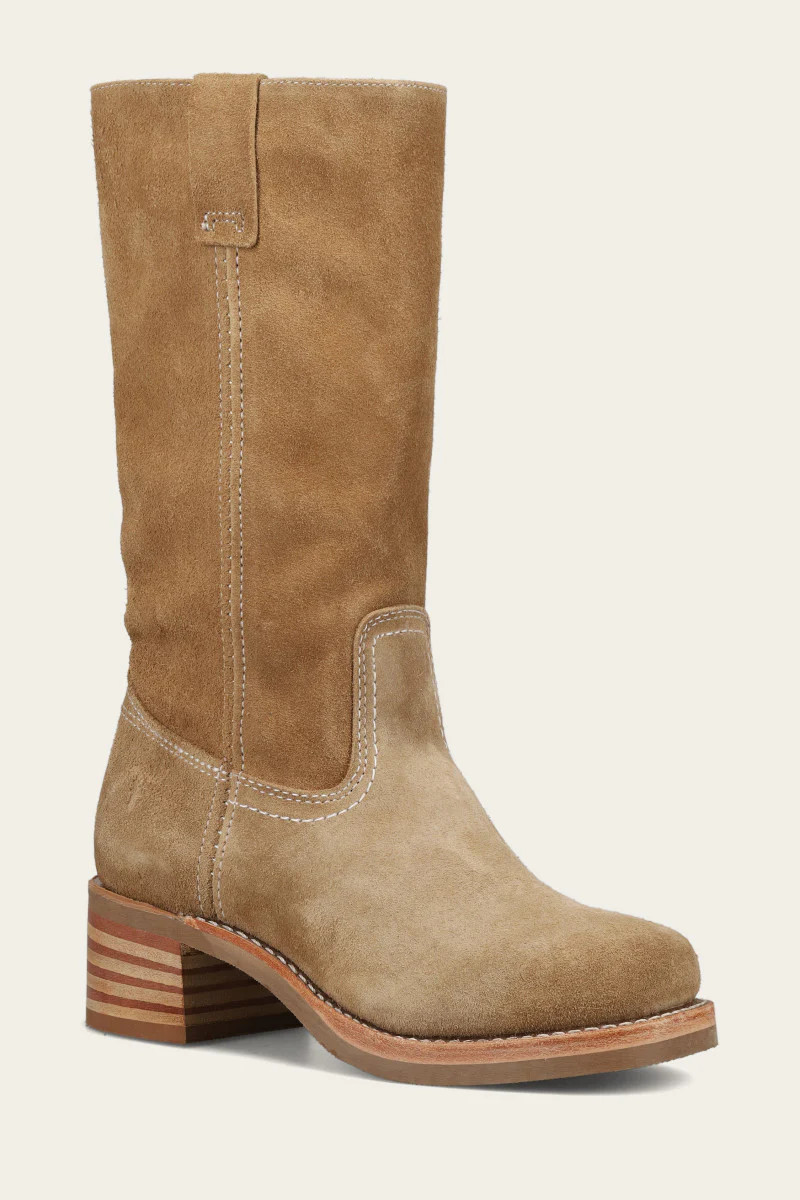 Women's Tan Buck Campus 12R Boots | The Frye Company | FRYE