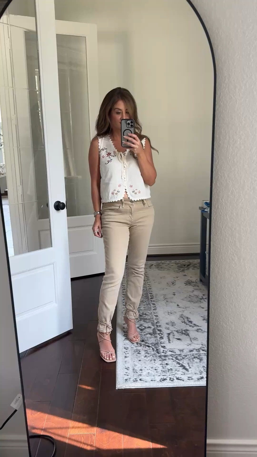 Embroidered top with khaki jeans

#LTKOver40 #LTKootd #LTKmomlife