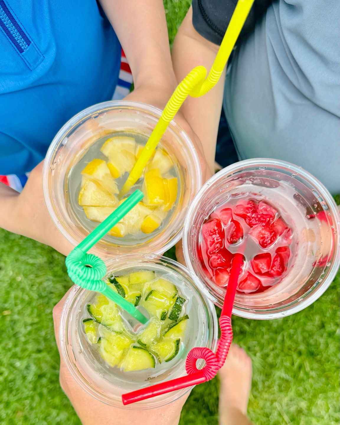 Fruit infused donuts ice cubes