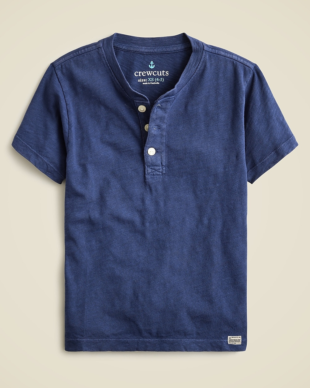Kids' short-sleeve garment-dyed henley | J. Crew US