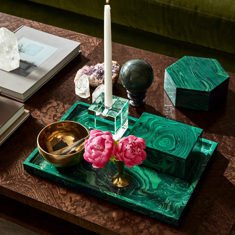 Faux Malachite Box, Rectangle | Williams-Sonoma