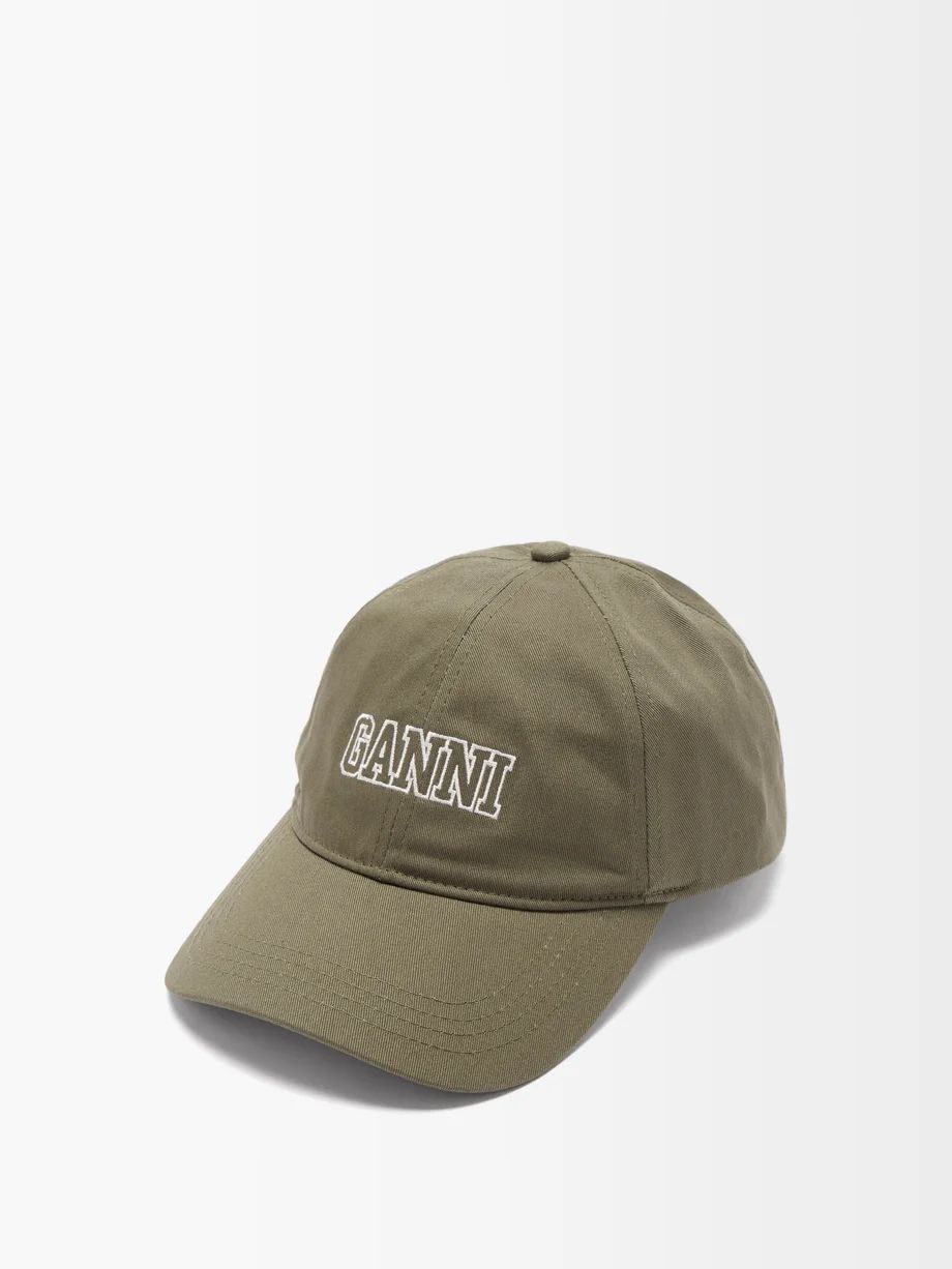 Logo-embroidered organic-cotton baseball cap | Ganni | Matches (UK)