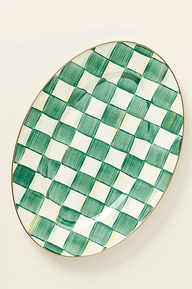 Check Small Oval Platter | Anthropologie (US)