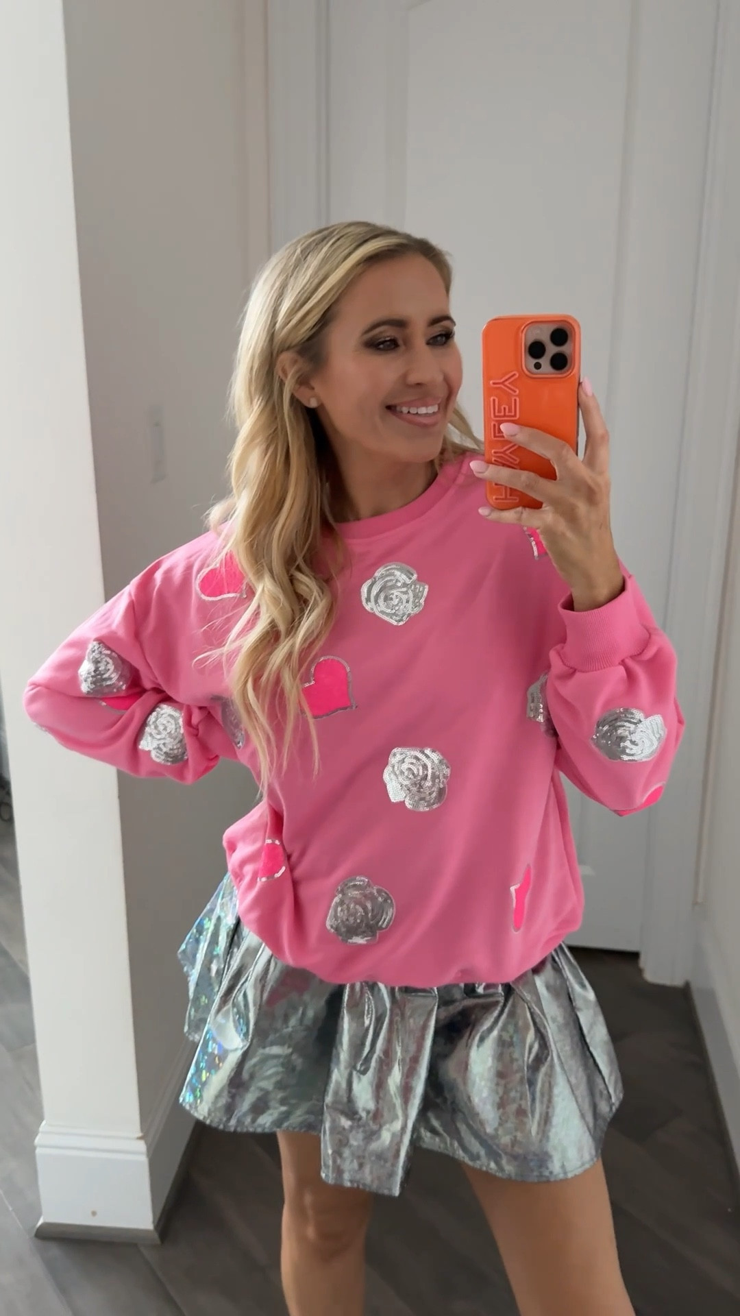 Loving this vibrant pink sequin Valentine’s Day sweatshirt I found on Amazon for less than $30. 🩷 it’s very soft and stretchy.

Sizing 👉🏻 SMALL I’m 5’4 | 120 lbs | 32C | 25” Waist | Typically a Small 

Valentine’s Day outfit, Amazon prime, festive outfit 

#LTKootd #LTKFindsUnder50 #LTKSeasonal
