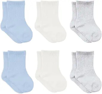 bistyle Baby Grip Ankle Socks 6 Pairs | Newborn Infant Toddlers Socks Organic Cotton | Kids Boys ... | Amazon (US)