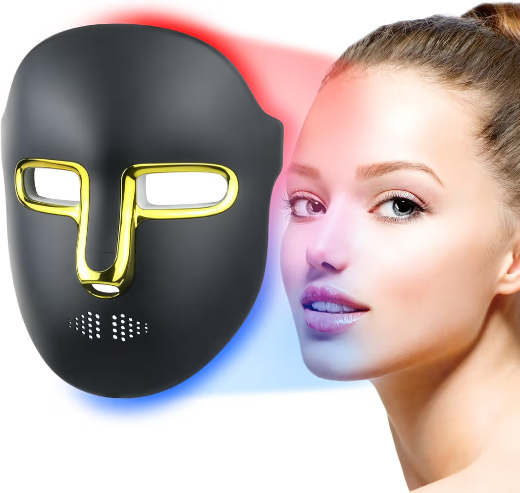 Red Light Therapy for Face Mask – LED Face Mask Light Therapy with Red Blue LED and Infrared Light, Anti-Aging, Blemish Repair Treatment | Amazon (US)
