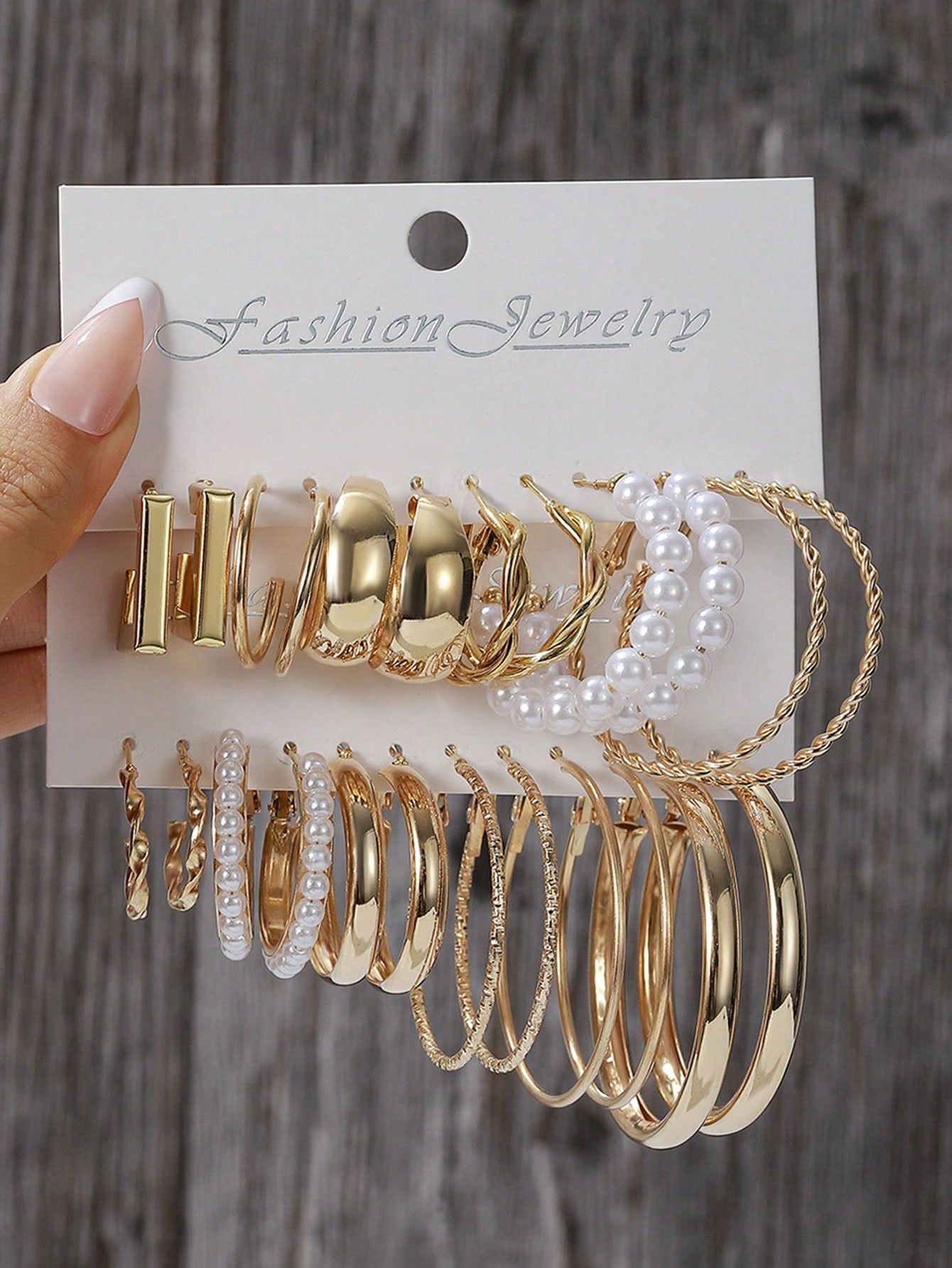 12pairs/set Women's Vintage Style Golden Geometric Earrings | SHEIN