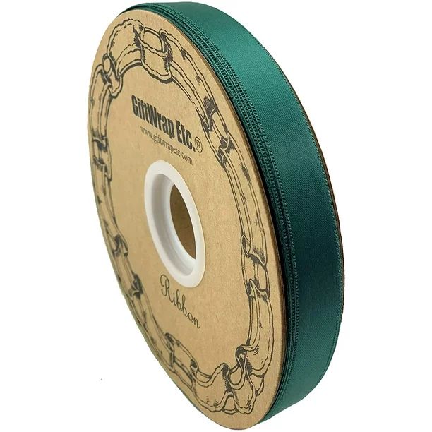 Hunter Green Satin Fabric Ribbon - 5/8" x 100 Yards, St. Patrick's Day, Easter, Holiday Decor, Ch... | Walmart (US)