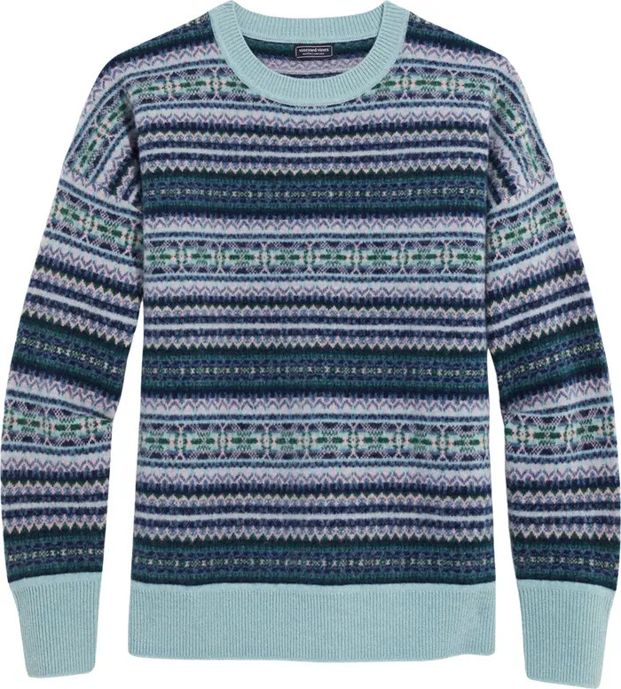 vineyard vines Fair Isle Merino Wool Crewneck Sweater | Nordstrom | Nordstrom