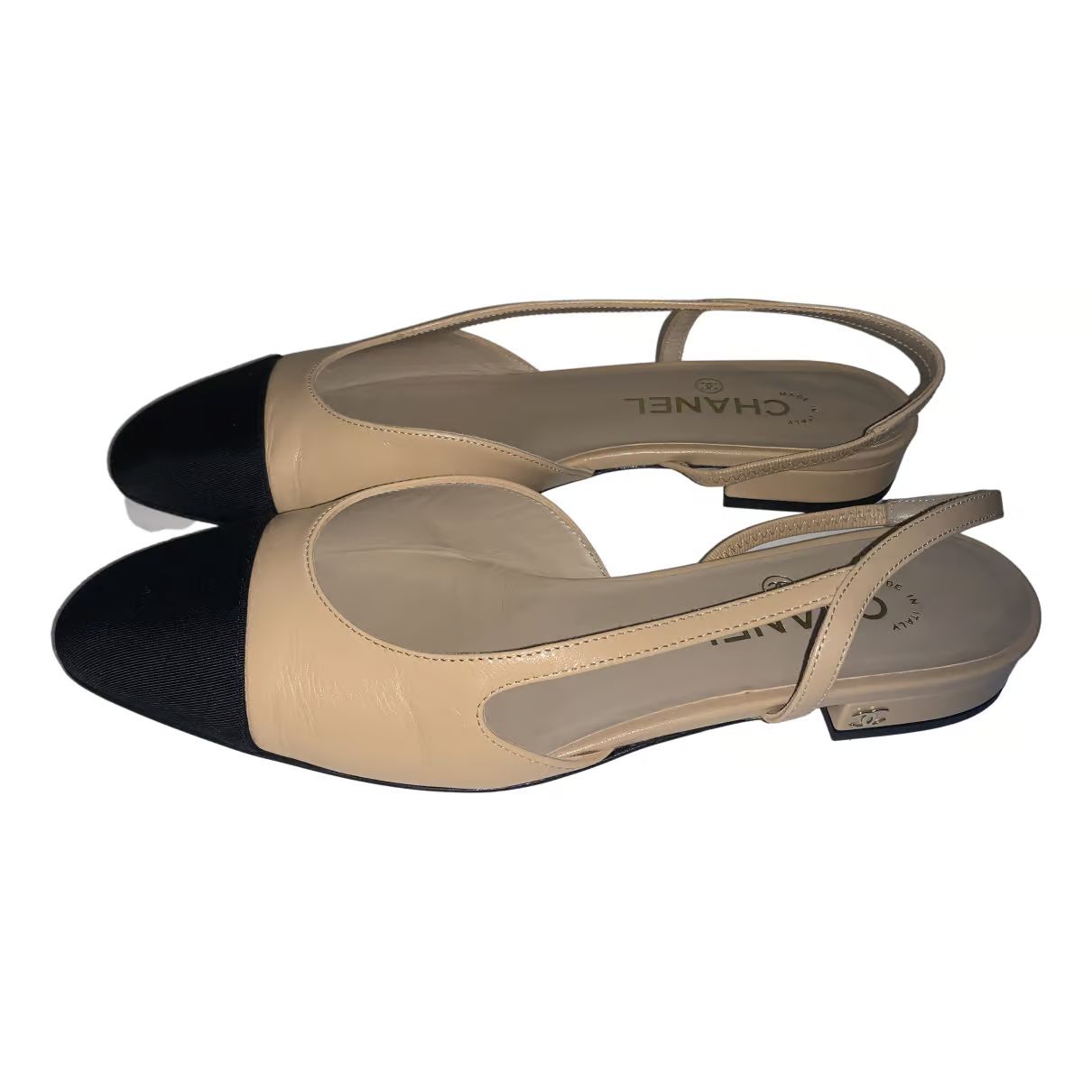 Slingback leather sandal Chanel Beige size 39 EU in Leather - 35272365 | Vestiaire Collective (Global)