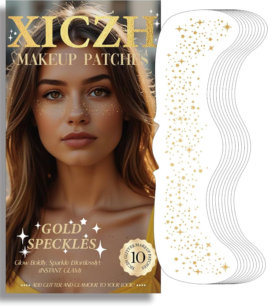 Glitter Freckles, Gold Freckles Temporary Face Tattoos, Body Face Glitter for Women Girls, Countr... | Amazon (US)