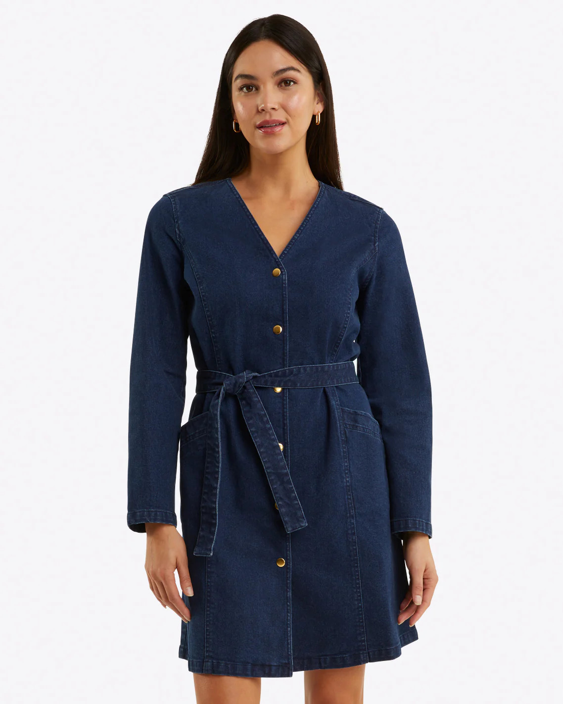 Colbie Snap Front Dress in Denim | Draper James (US)
