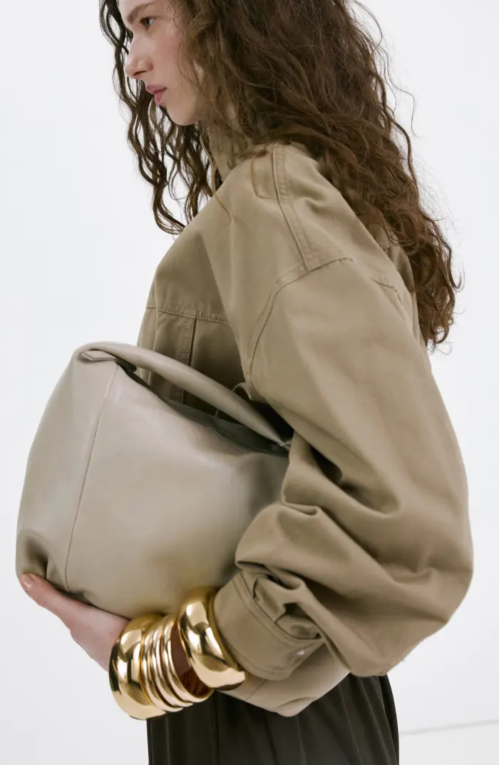 Oversize Belted Cotton Twill Jacket | Nordstrom