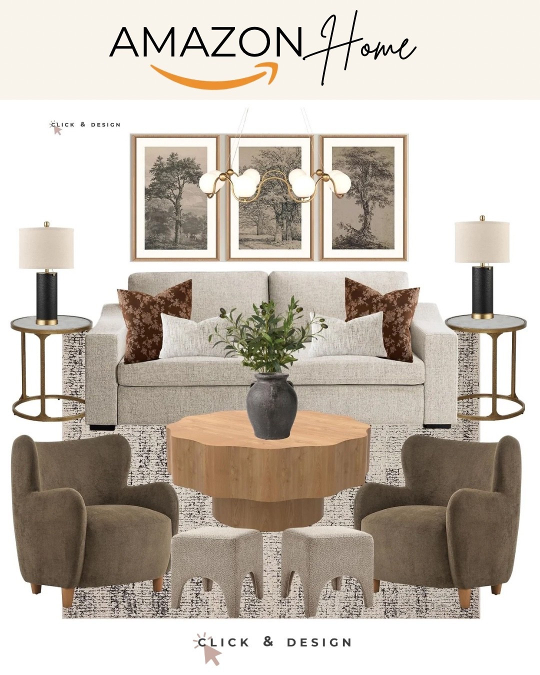 Transitional living space with a splash of moody. You can find everything on Amazon! 

#LTKSaleAlert #LTKHome