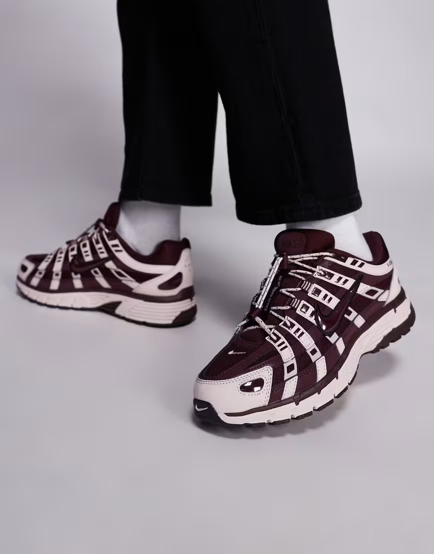 Nike P-6000 speed lace sneakers in burgundy-Red | ASOS (Global)