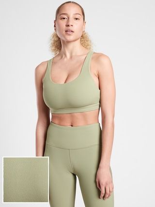 Exhale Rib Bra D-DD | Athleta