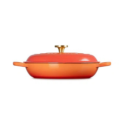 Le Creuset Signature Round Braiser With Crucible Knob, 5 Qt. - Flamme Dorée | Wayfair North America