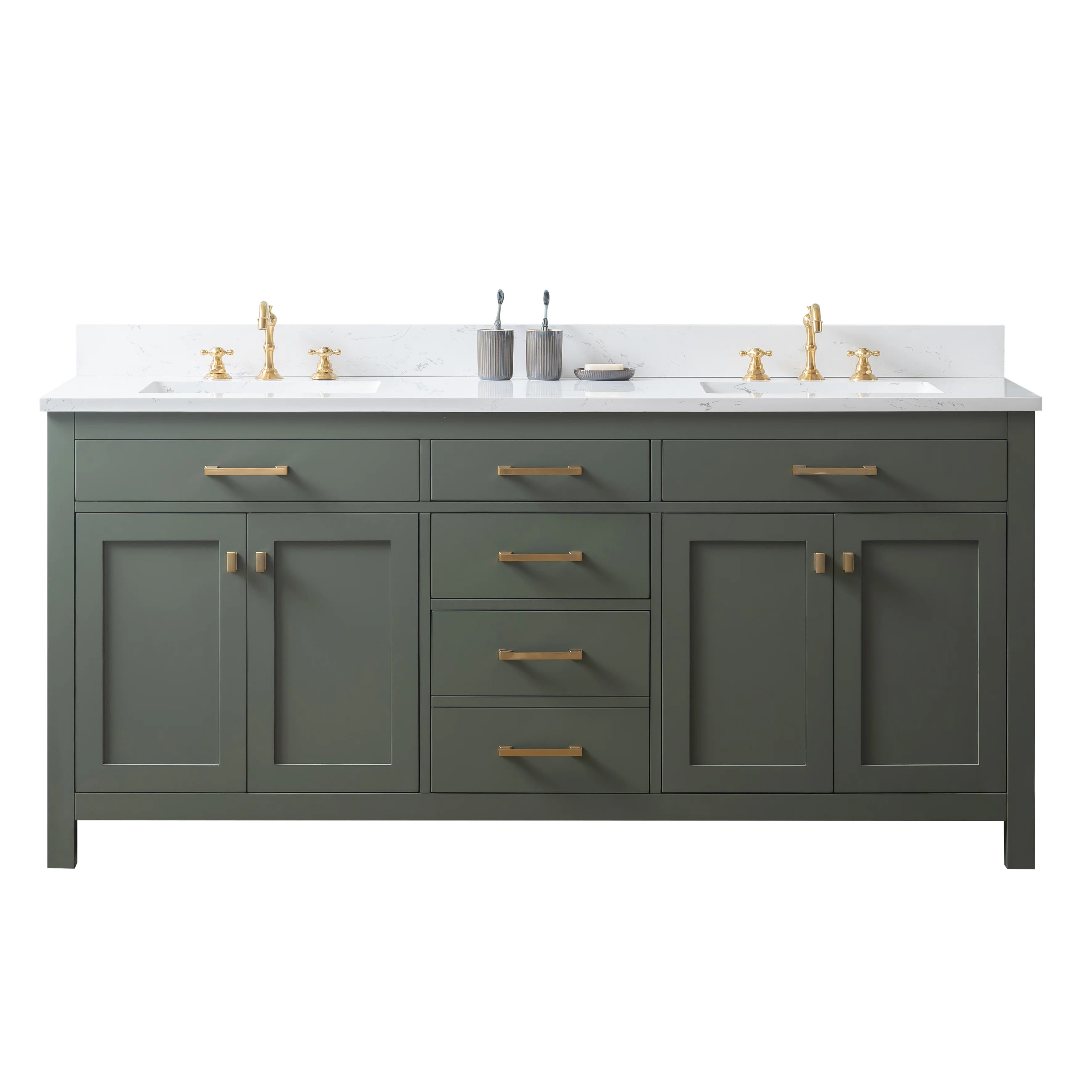 Ajhane 72" Double Bathroom Vanity Set | Wayfair North America