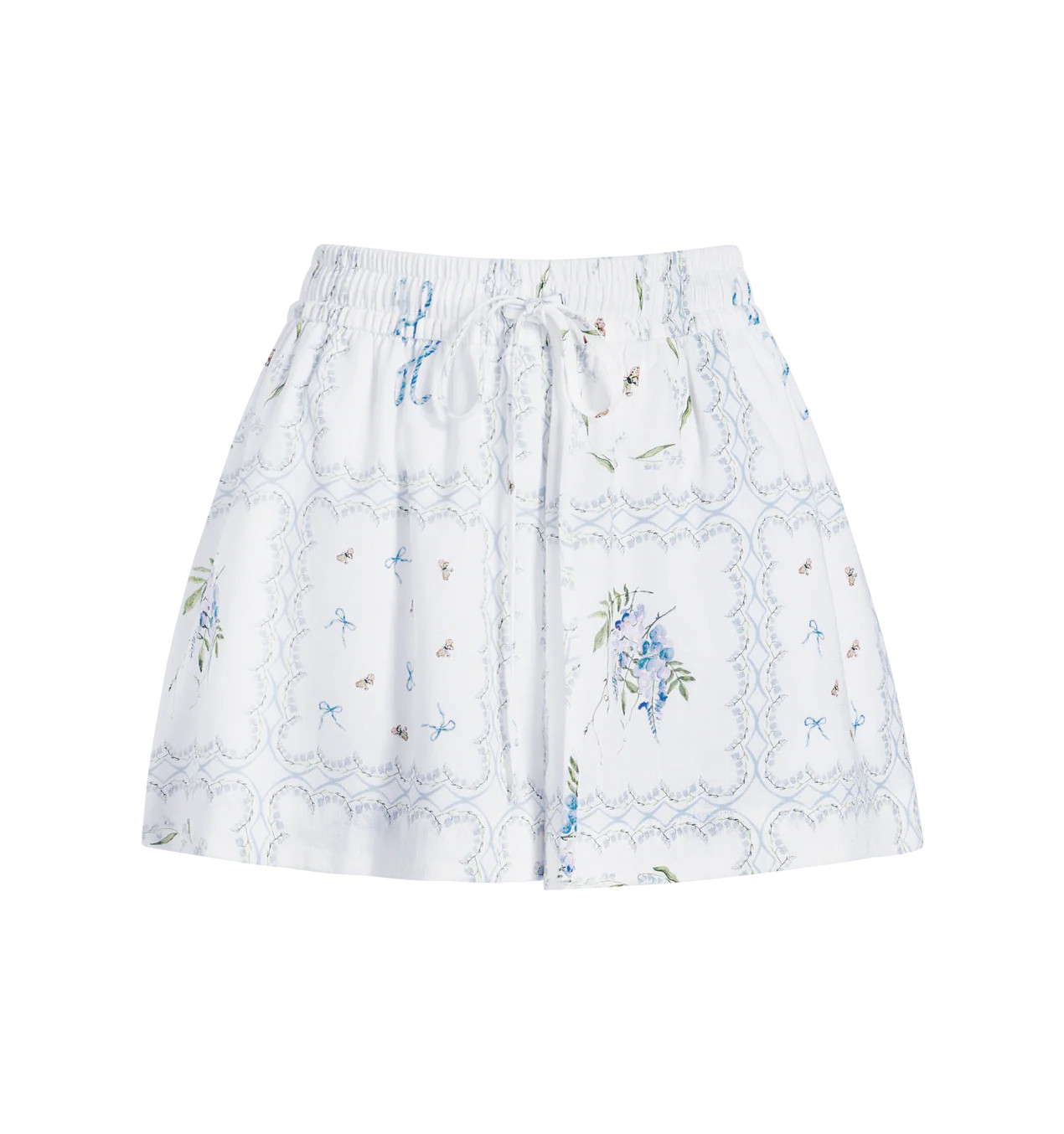 The Audrey Short - White Floral Patchwork | Hill House Home