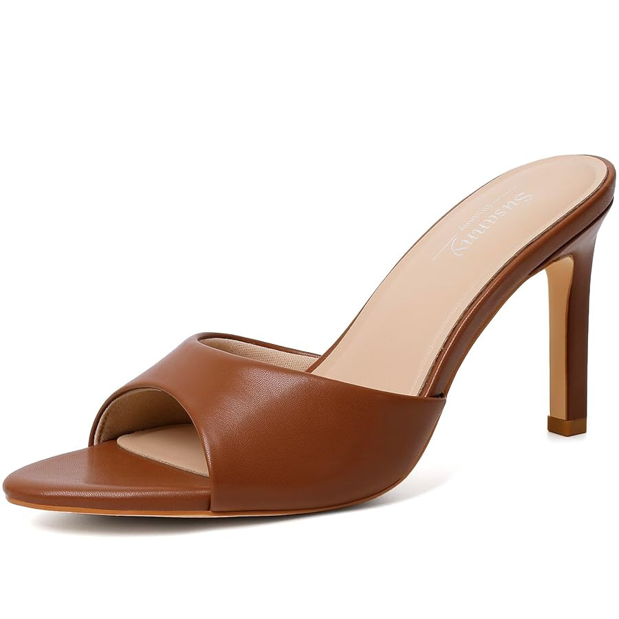 Susanny Sandalias de tacón para mujer, tacones altos, puntiagudas, con puntera abierta, sexy, si... | Amazon (US)