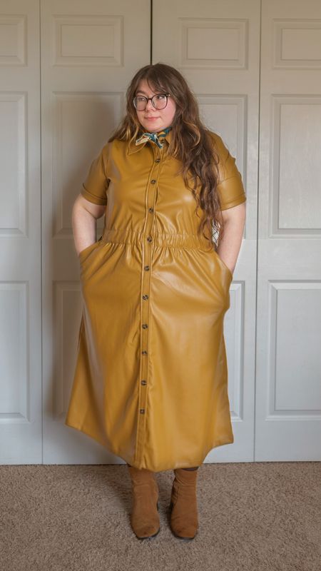 Plus size leather dress outfit 

#LTKcurves #LTKunder100 #LTKSeasonal